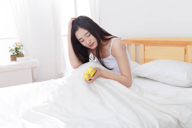 istock Young women get up 1204166789