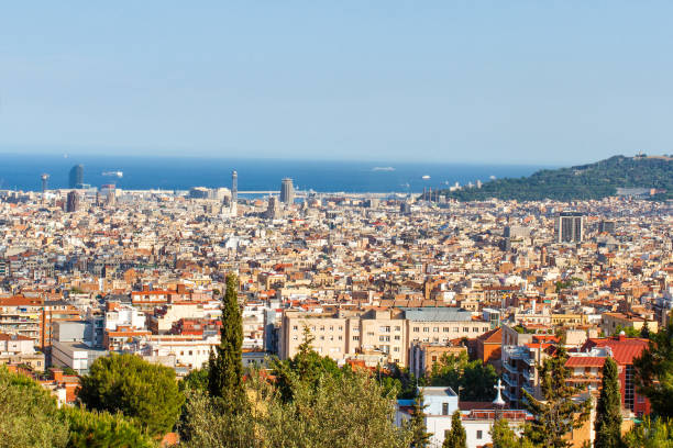 istock Panoramic aerial view of Barcelona 1204167091
