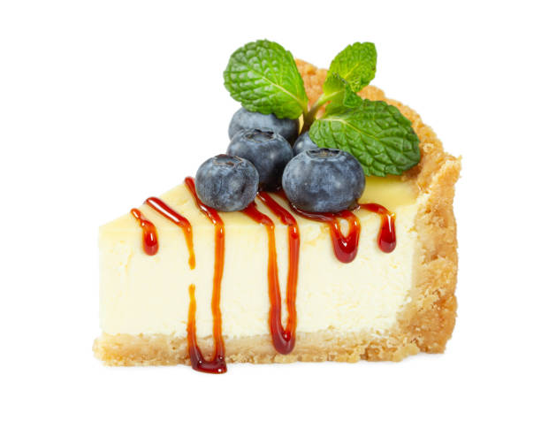 istock Cheesecake with fresh blueberries, caramel syrup and mint leaves 1204167246