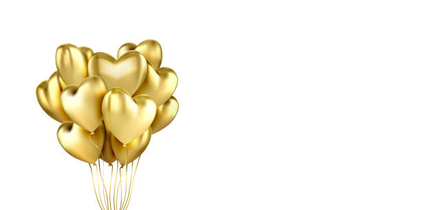 3,500+ Gold Heart Balloon Stock Illustrations, Royalty-Free Vector ...