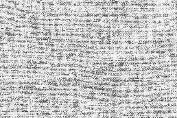 Old rough natural burlap grunge overlay texture as a background Old rough natural burlap grunge overlay texture. Vector illustration of black and white abstract grunge background for your design hessian texture stock illustrations