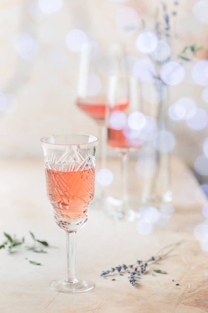 istock Glasses of rose wine 1204169371