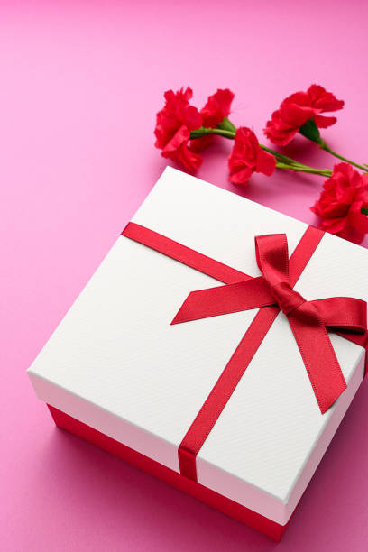 istock Mothers day gift and carnation flower. 1204172334