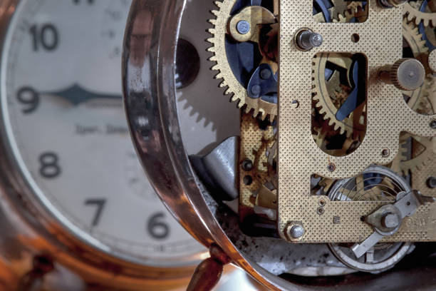 istock A mechanical alarm clock mechanism 1204177908