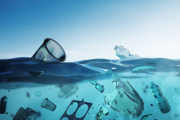 istock Ocean Pollution - Floating Bags and Plastic Waste 1204179858