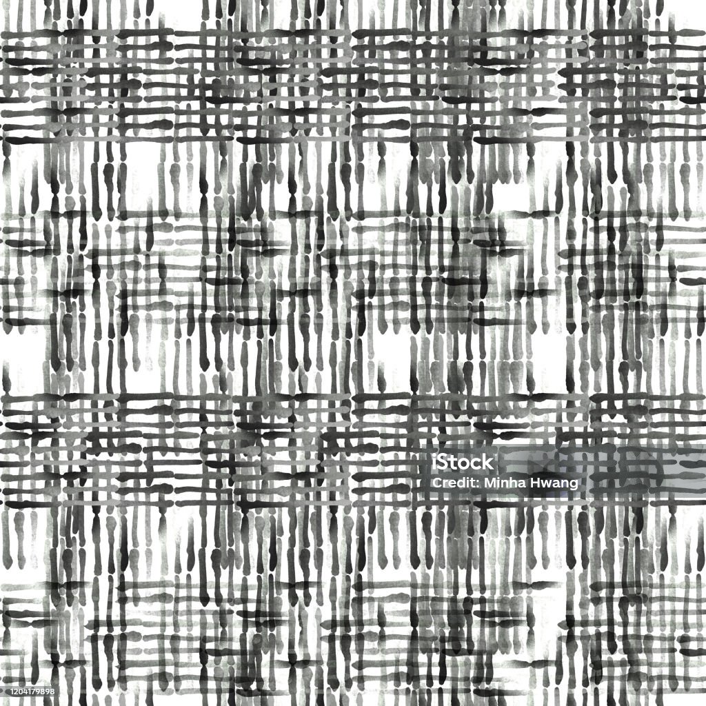 Abstract Brush Line Seamless Check Pattern Design Stock Illustration ...