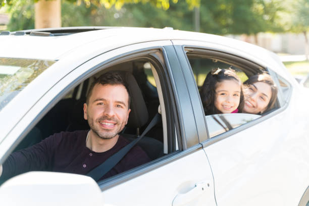 istock Happy Family In Vehicle During Weekend 1204183491