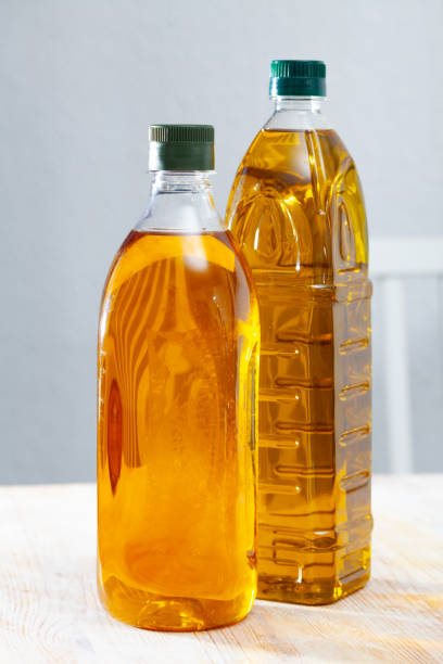 istock Bottles with vegetable oil 1204183504