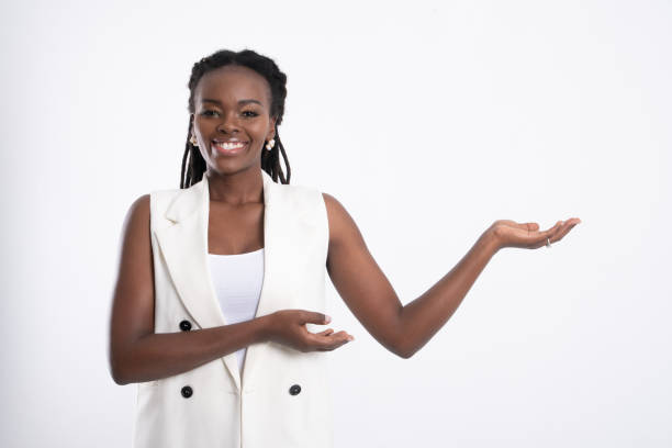 istock Beautiful african woman studio portrait. 1204187035