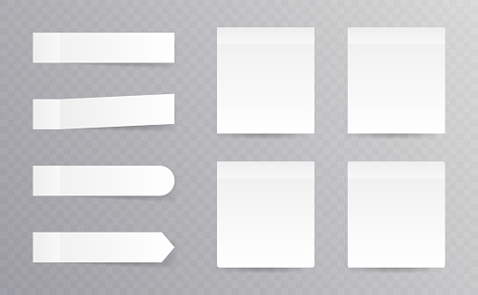 Postscript Meaning Sticker Template Different Post Note Stickers Vector Collection Sticky Tapes With Shadow ...