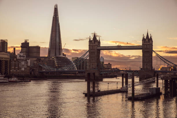 istock London Tower Bridge and the City at sunset 1204189775