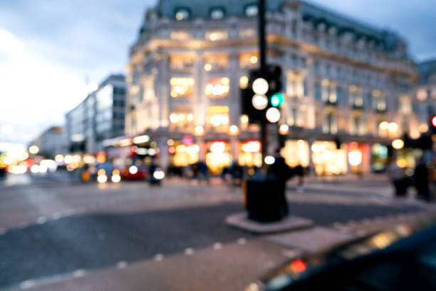 Abstract lights in London at night