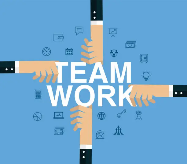 Vector illustration of 04 business teamwork