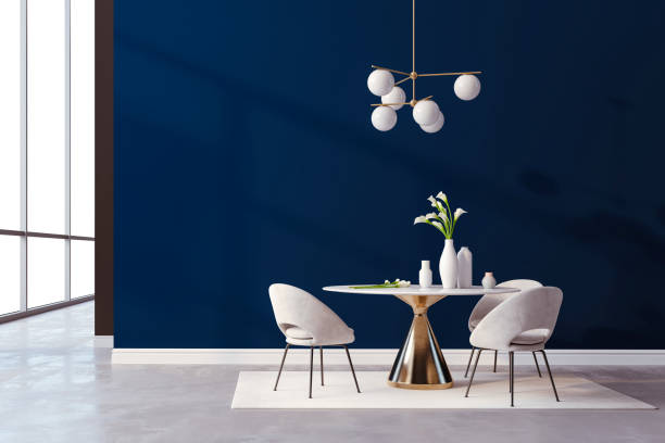 istock 3d render of beautiful interior with table and chairs 1204199568
