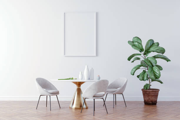 istock 3d render of beautiful interior with table and chairs 1204200222