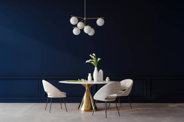 istock 3d render of beautiful interior with table and chairs 1204200248