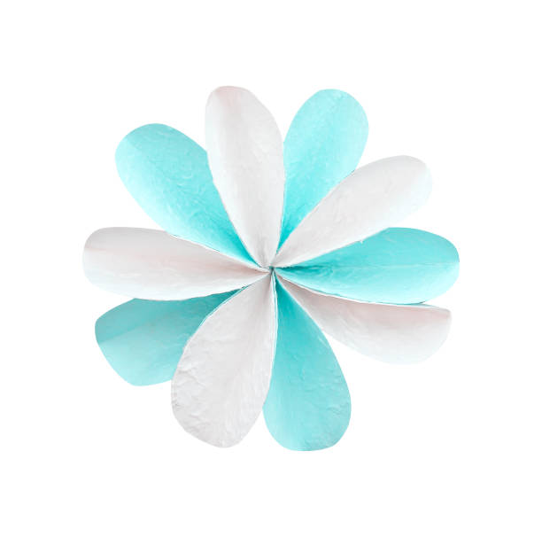 istock Sa paper folding texture or decoratived mulberry paper in flower shape patterns isolated on white background ,clipping path 1204200945