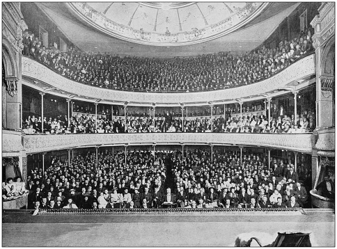 Antique photograph of the British Empire: Saturday night in the Princess's Theatre, Melbourne