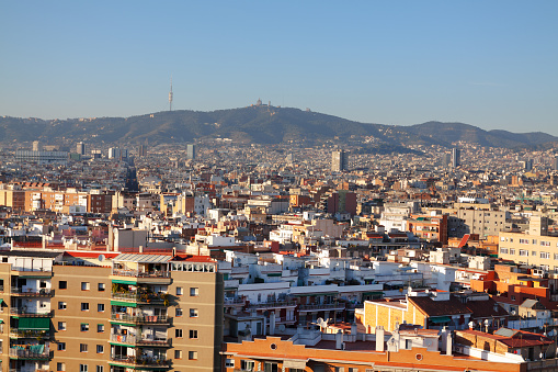 Aerial view of Barcelona from Montjuïc