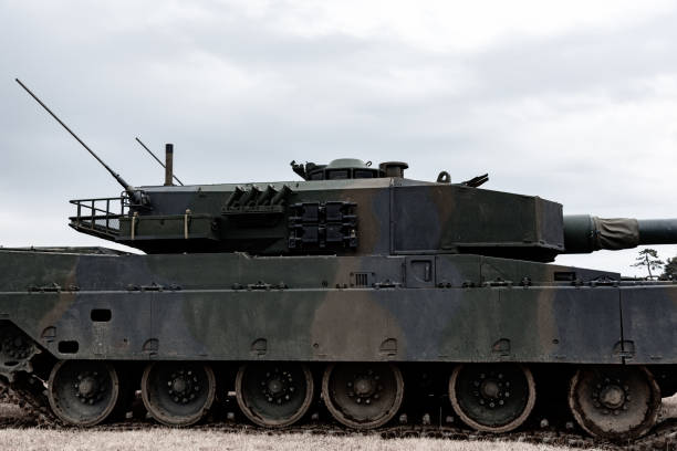 istock Japanese tank in field 1204209664