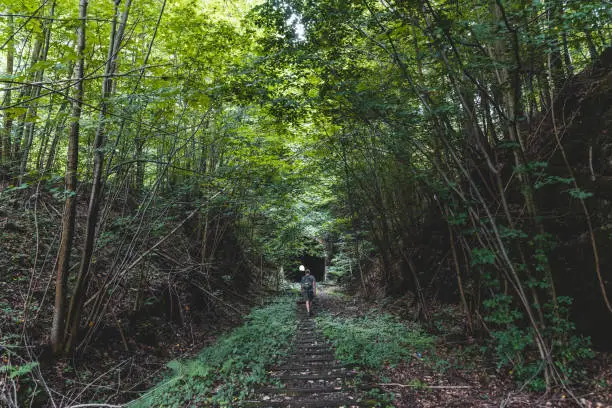 Photo of Man on a forgotten railway line