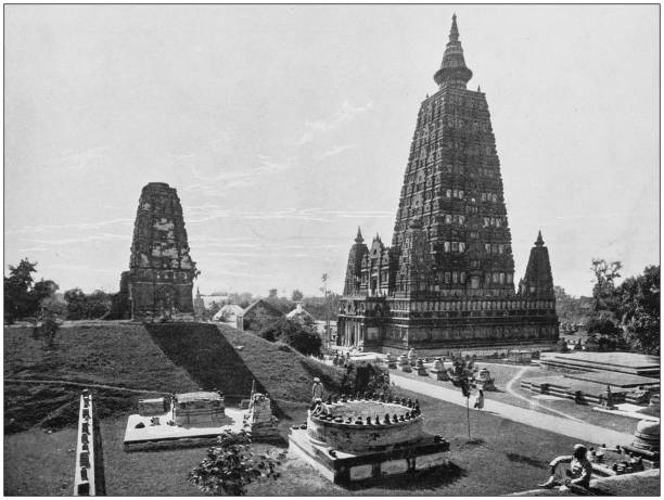 istock Antique photograph of the British Empire: Budh Gya (Bodh Gaya), India 1204220152