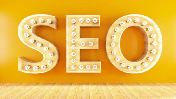 istock Seo Light Bulb Sign on Yellow Wall 1204221852