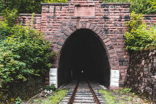 An abandoned railway tunnel located under the Mały Wołowiec mountain (720 m a.s.l.) in the southeastern part of the Wałbrzyskie Mountains, between the towns of Wałbrzych and Jedlina-Zdrój, southwest Poland.