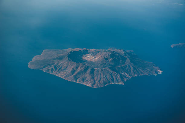 istock Aerial view on Nisyros island, Greece 1204223345