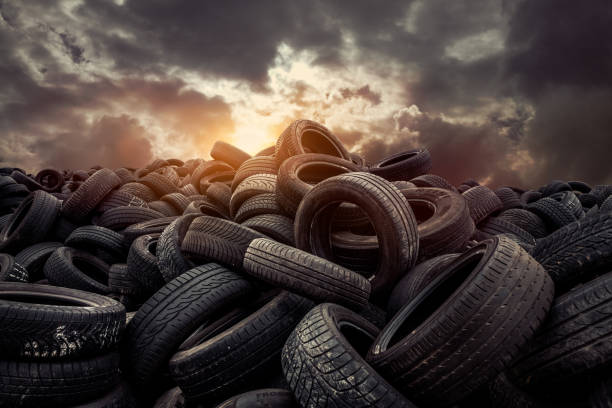 Old tires stock photo