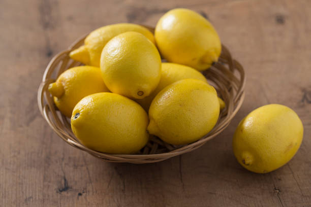 Lemons on wooden