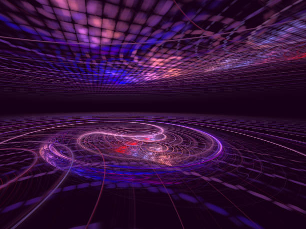istock Futuristic neon illustration - Luminous lines and shapes. 1204228252