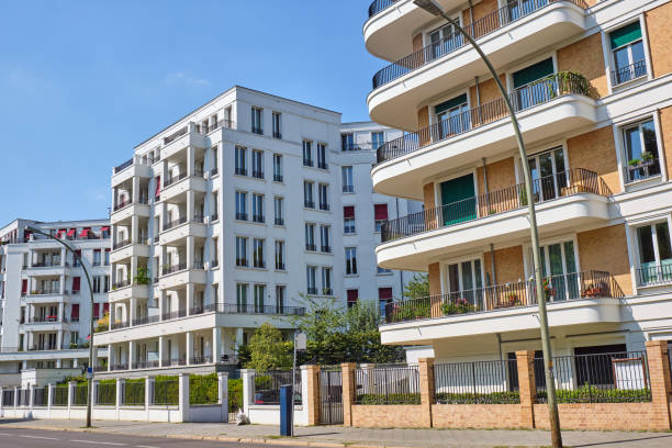 istock Contemporary apartment buildings 1204239053