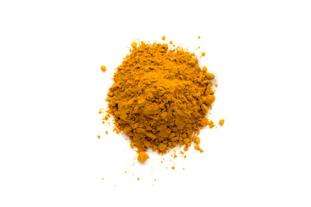 Heap of curcuma isolated on a white background
