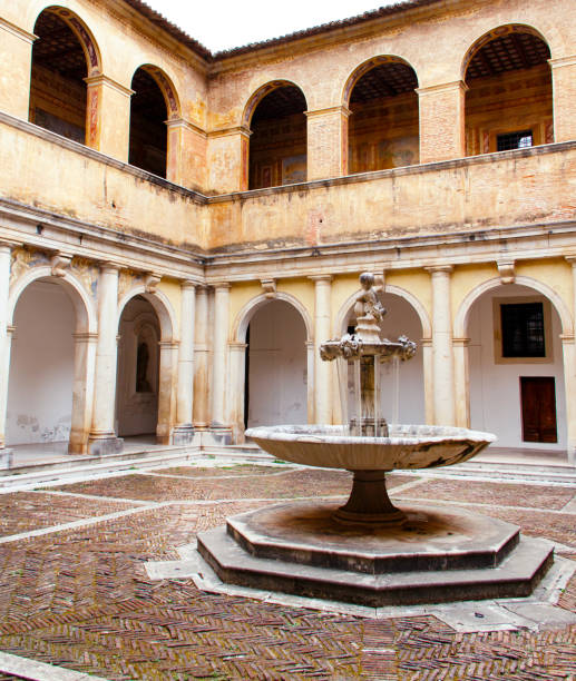 istock Internal court in Saint Lawrence Charterhouse Monastery in Padula 1204240069