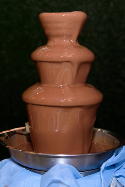 istock Chocolate fountain on the holiday table. 1204247538