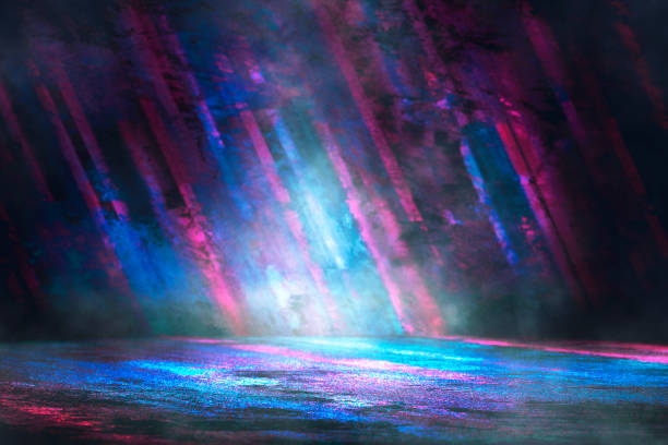 未来的なゲームの背景や製品のショーケース。 - purple pattern abstract backdrop ストックフォトと画像