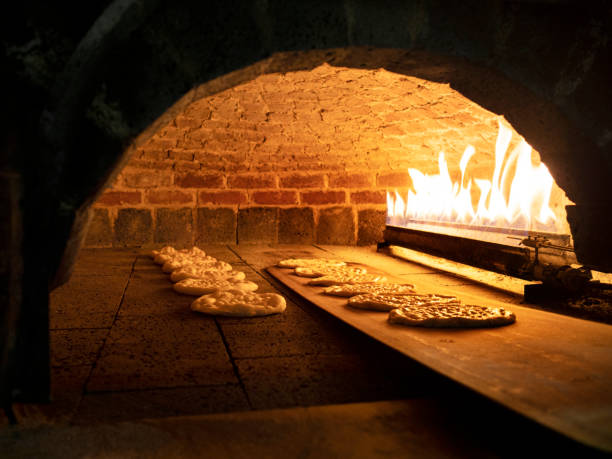 pitta bread in a Brick Oven, Brick Oven,stone oven,