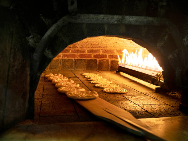 istock pitta bread in a Brick Oven, Brick Oven,stone oven, 1204256599