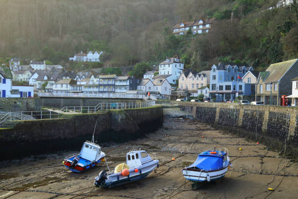 Coastal village of Lynmouth in Devon, England, on the northern edge of  Exmoor National Park.