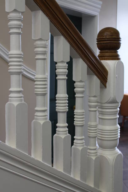 istock White wooden banister 1204259252