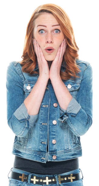 istock Caucasian female standing wearing jacket 1204265872