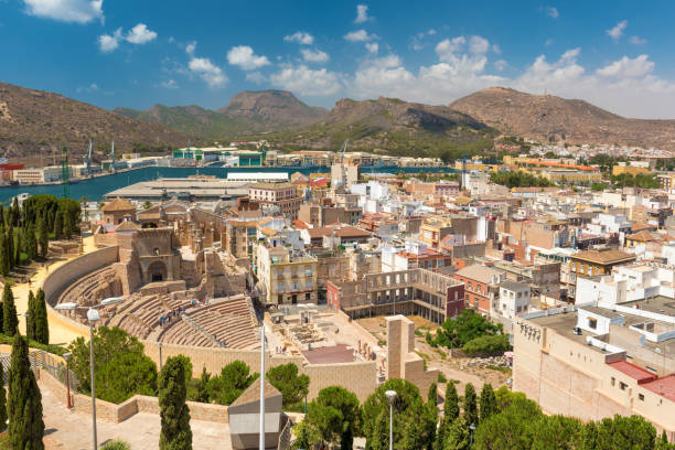 Cartagena Cityscape, Murcia, Spain Cartagena, Murcia, Spain murcia stock pictures, royalty-free photos & images