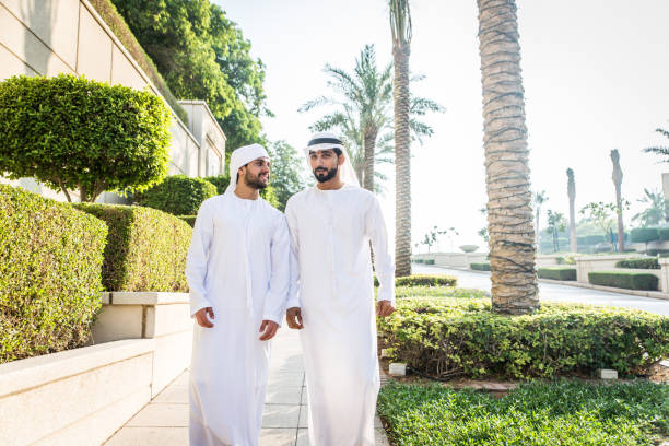 istock Two men with kandora in Dubai 1204269439