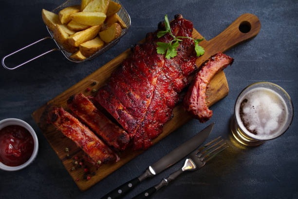 istock Rack of ribs with barbecue sauce 1204269518