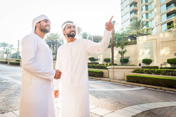 istock Two men with kandora in Dubai 1204269564
