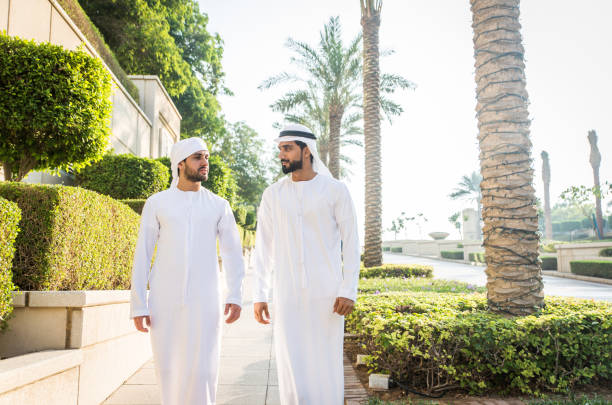 istock Two men with kandora in Dubai 1204269905