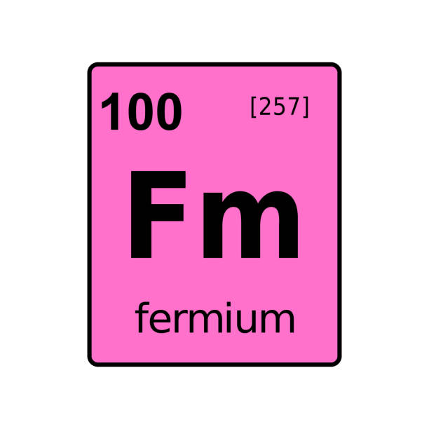 ÐÑÐ½Ð¾Ð²Ð½ÑÐµ RGB Fermium chemical element of periodic table. Sign with atomic number. fermium stock illustrations