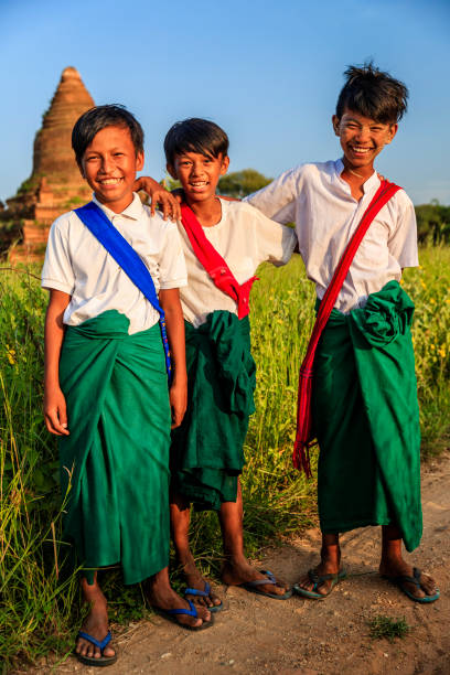 istock Young Burmese schoolboys in Bagan, Myanmar 1204272150