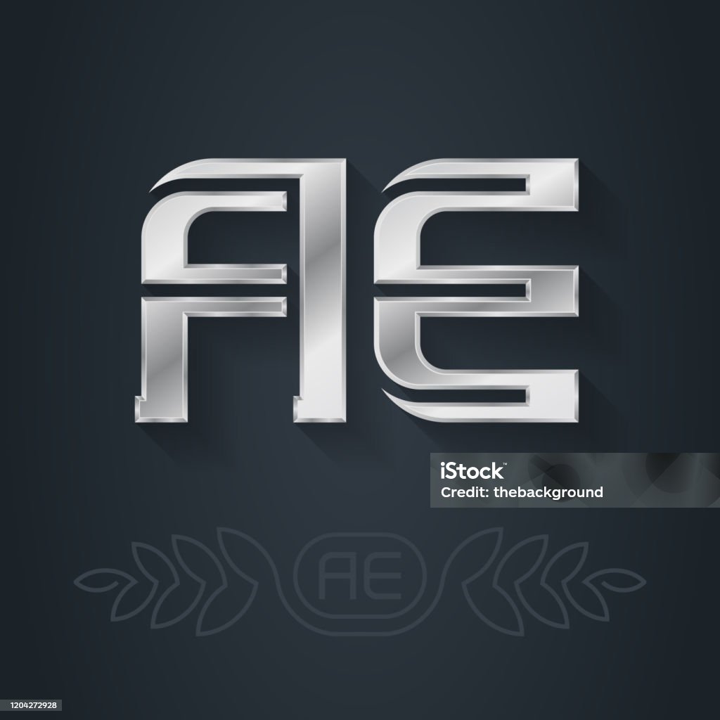 Vetores de Ae Ícone Metálico 3d Ou Modelo De Logotipo A E E Iniciais Ou Vetores de Ae Ícone Metálico 3d Ou Modelo De Logotipo A E E Iniciais Ou